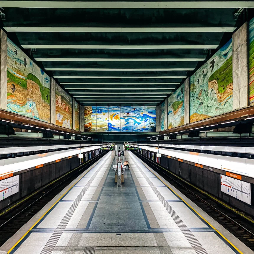 Volkstheater Metro Station during the lockdown