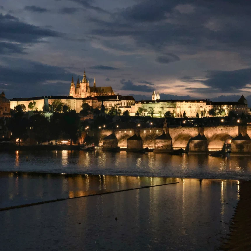 Charles Bridge, Prague, during the Blue Hour