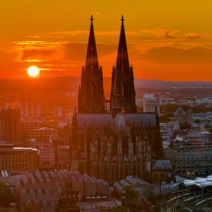Cologne Cathedrahl photographed from the Cologne Triangle
