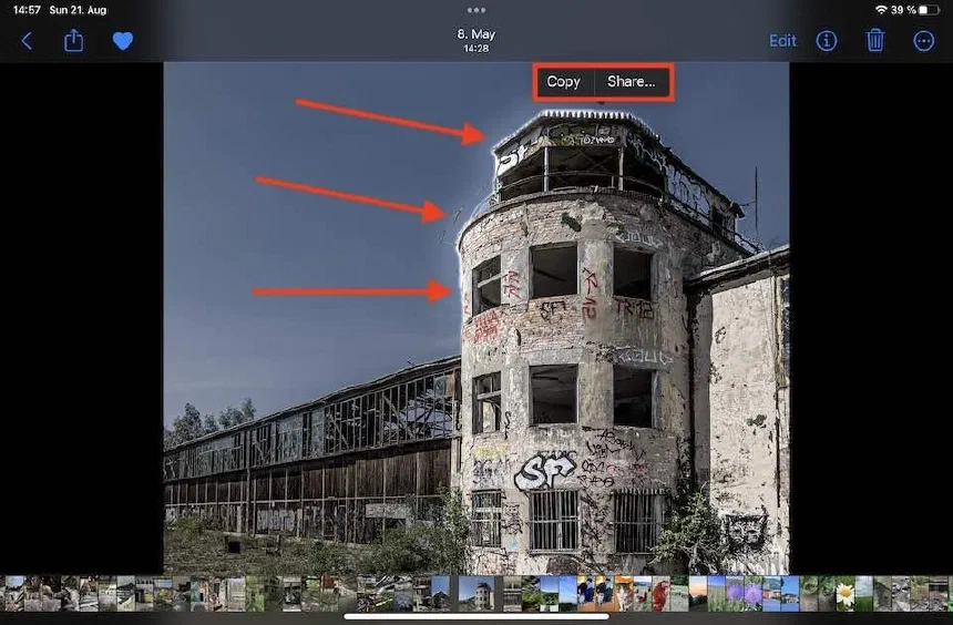 Extract subject from a photo in iOS 16