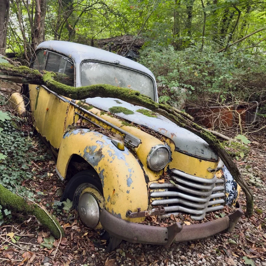 A Chevrolet Fleetline at the car graveyard in Germany