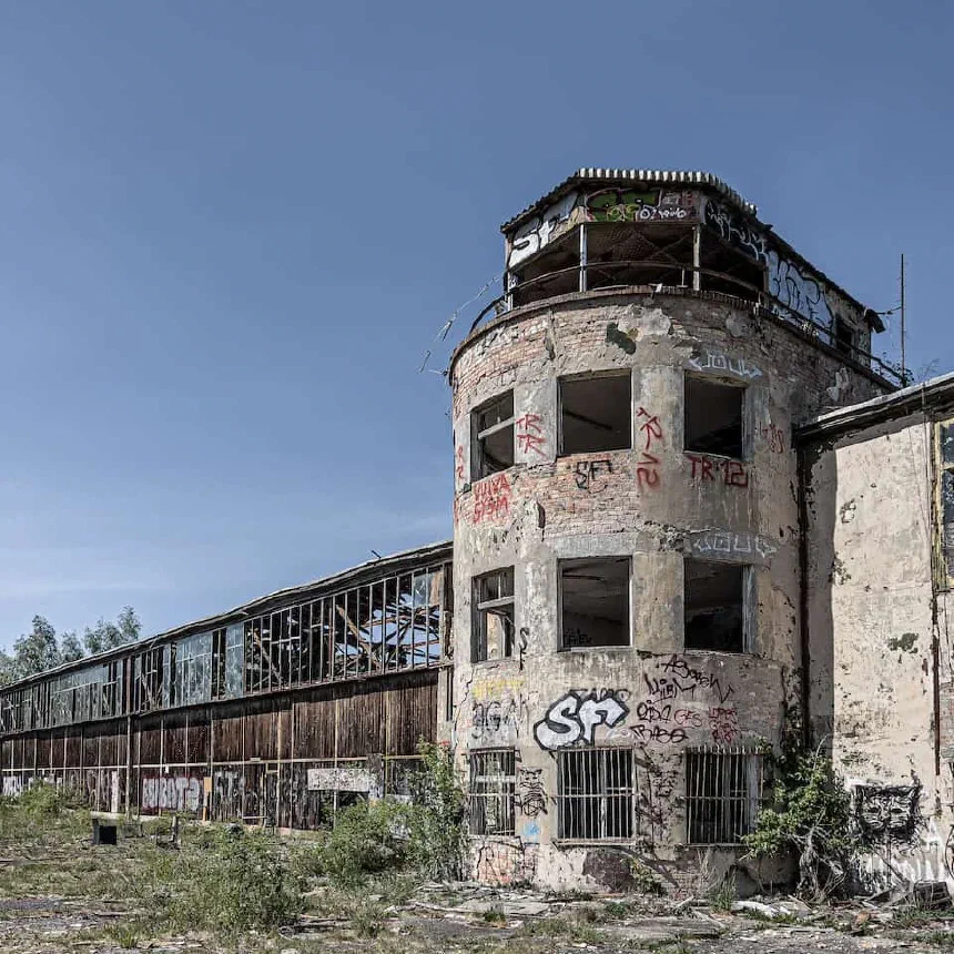 Tower at the abandoned airfield Rangsdorf