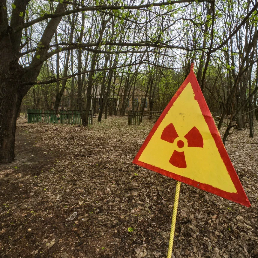 High radiation area in the Chernobyl Exclusion Zone