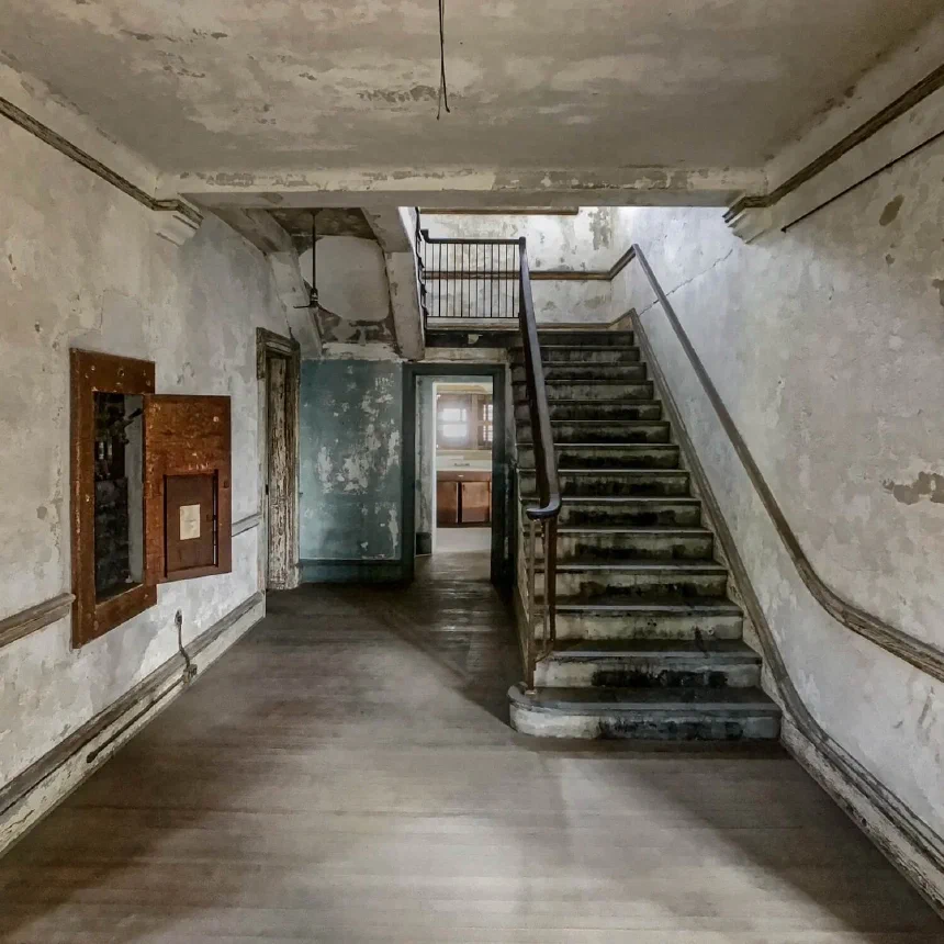 Not so long corridor with stairs