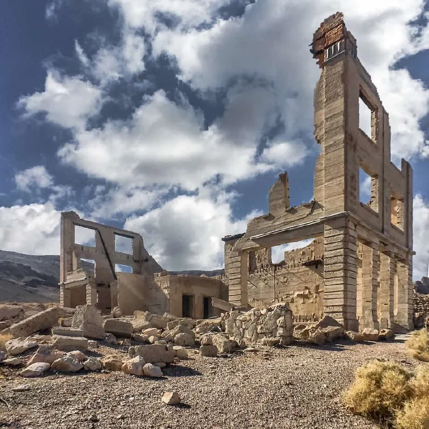 Ruins of the Cook Bank in Rhyolite
