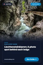 Liechtensteinklamm: A photo spot behind each ledge Pinterest Pin Preview