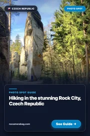 Hiking in the stunning Rock City, Czech Republic Pinterest Pin Preview