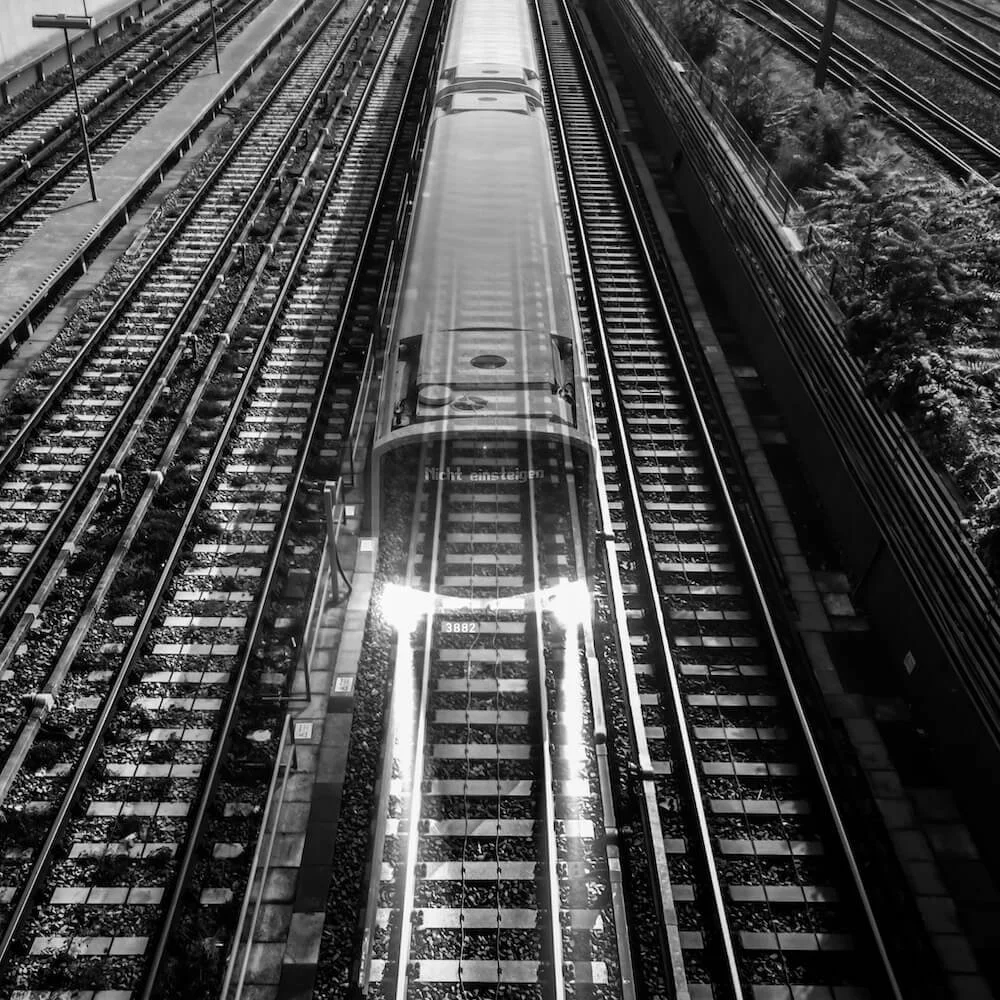 Ghost Train. See how to create a ghost effect in a photo using iPhone; Austria; Shot on iPhone 5s