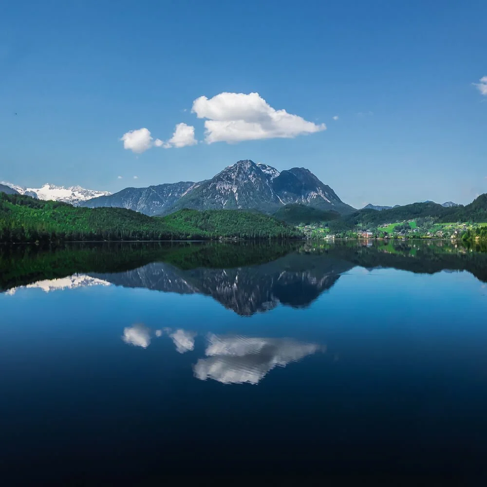iPhone Workflow Tutorial: Mountain Reflection in a calm lake