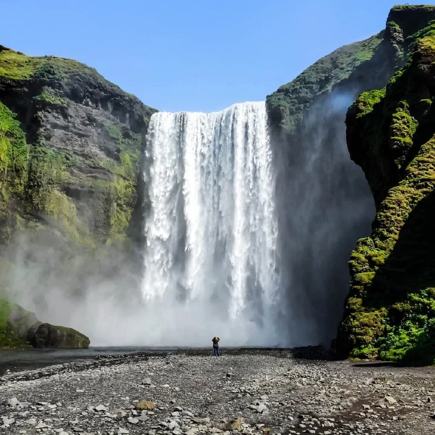 Skogafoss Iceland retouched using Touch Retouch