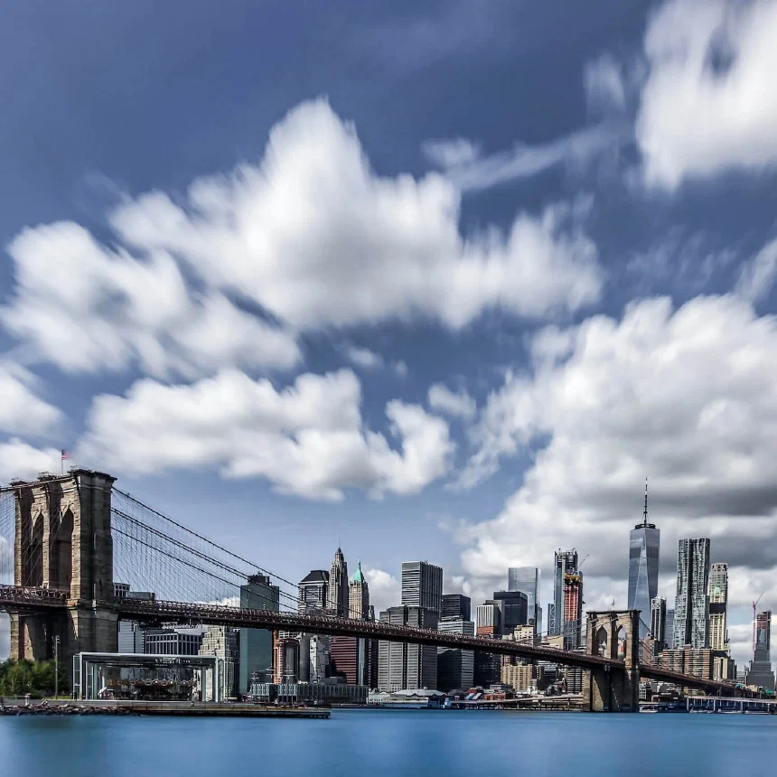 56 second long exposure of the New York Skyline