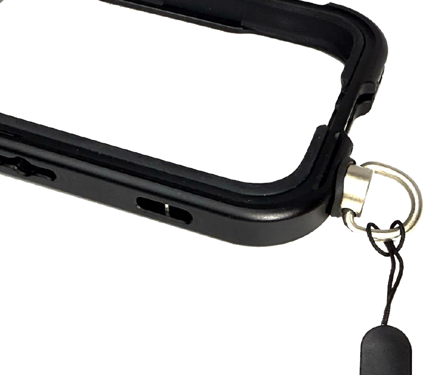 Two ways to attach a wrist strap to the Neewer iPhone Cage