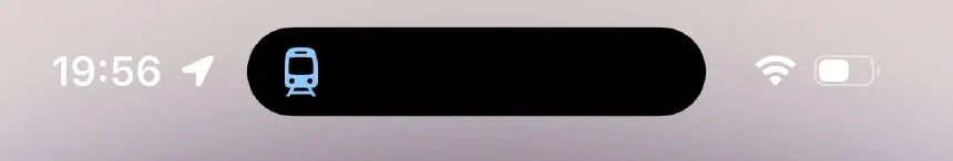 iPhone 14 Pro Dynamic Island with Apple Maps navigation active