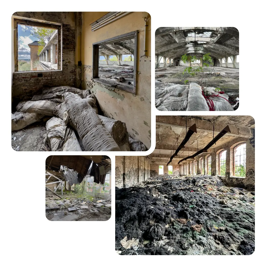 The abandoned textile factories in Forst-Lausitz, Germany