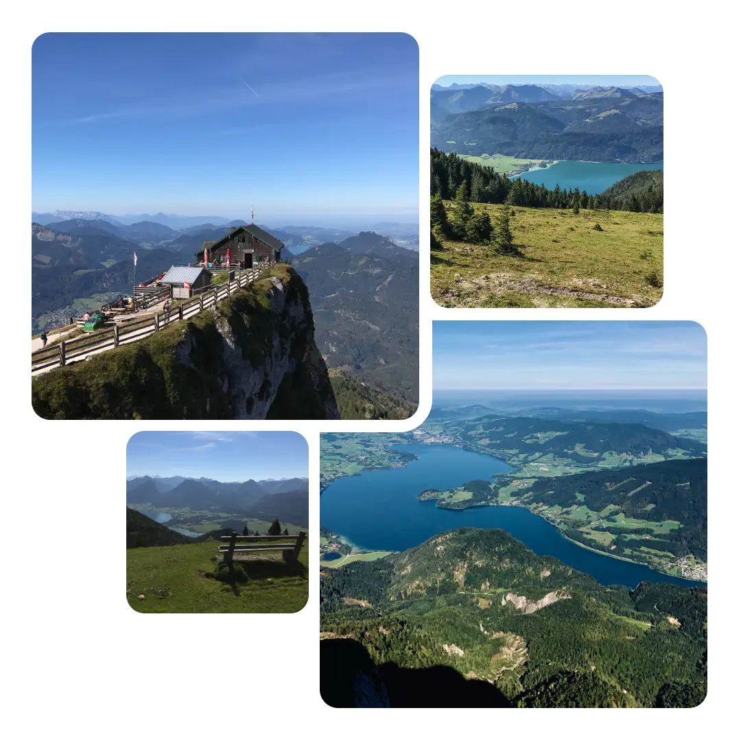 Hiking down from Schafberg mountain