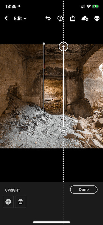 Fixing geometry in Lightroom