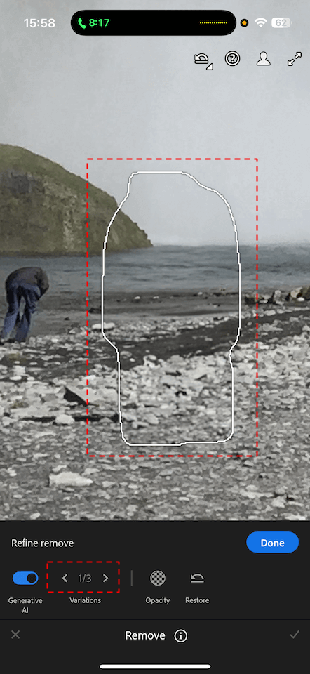 Refine generative AI pattern used to remove people