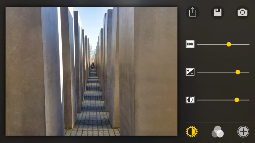 The final HDR after merging three bracketed shots in Pro HDR X