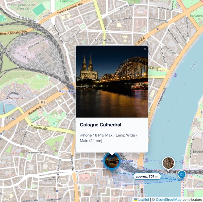 Interactive Photo Spots Map View